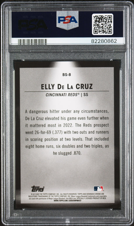 2023 Bowman Spotlights #BS8 Elly De La Cruz Spotlights-Aqua Refractor PSA 9