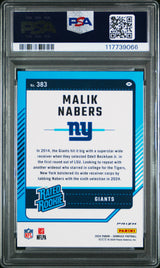 2024 Panini Donruss #383 Malik Nabers Optic Preview-Pink PSA 10