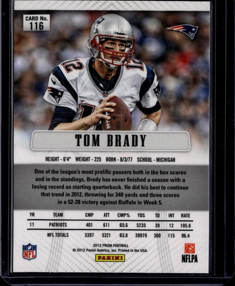 2012 Panini Prizm #116 Tom Brady