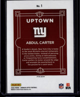 2025 Donruss Optic #1 Abdul Carter Uptown