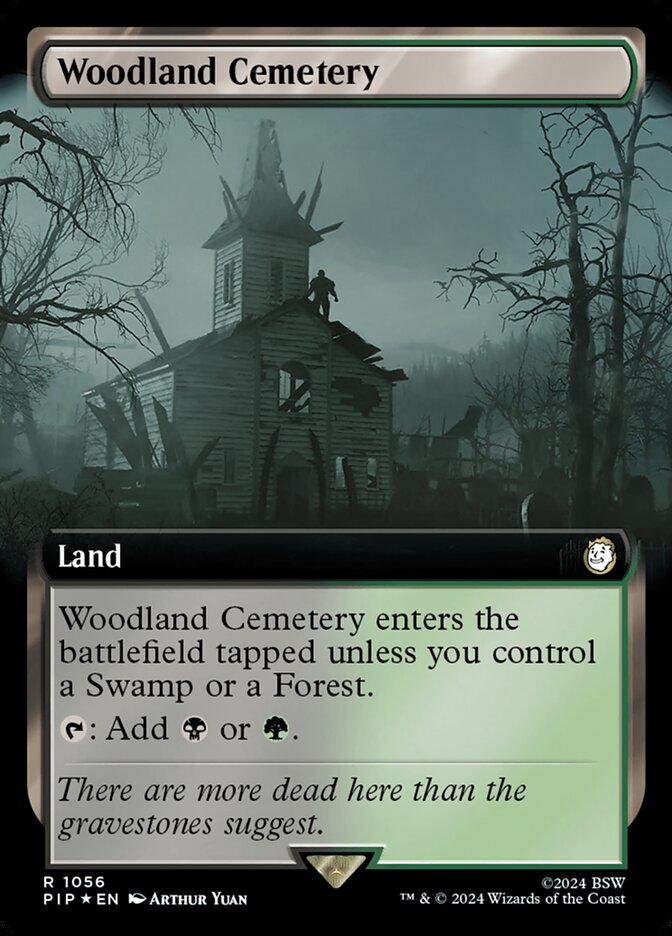 Woodland Cemetery - [Surge Foil, Extended Art] Fallout (PIP)