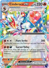 Cinderace ex (28) - SV07: Stellar Crown (SCR)