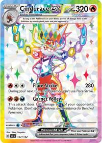Cinderace ex (157) - SV07: Stellar Crown (SCR)