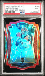 2020 Panini Select #146 Joe Burrow Die-Cut Red Prizm PSA 9