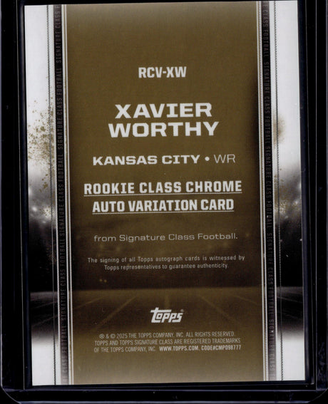 2024 Topps Signature Class Xavier Worthy Rookie Class Auto Variation Red /25