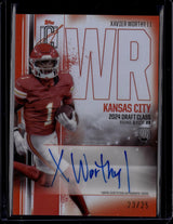 2024 Topps Signature Class Xavier Worthy Rookie Class Auto Variation Red /25
