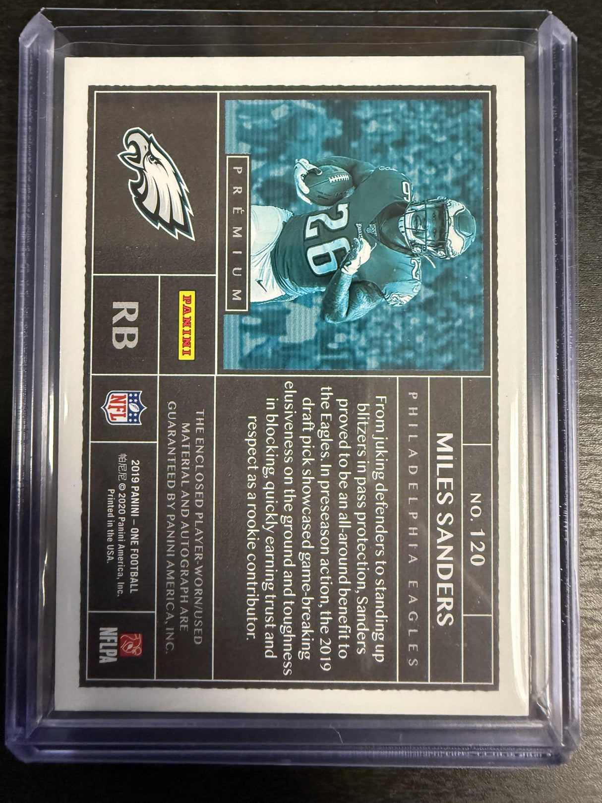 2019 Panini One #120 Miles Sanders Bronze