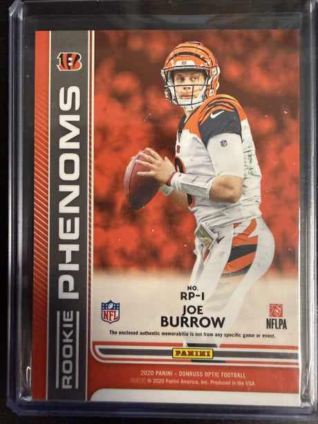 2020 Donruss Optic #RP-1 Joe Burrow Rookie Phenoms Blue Hyper