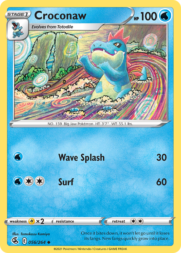 Croconaw (56/264) - [Reverse Holo] Fusion Strike (FST)