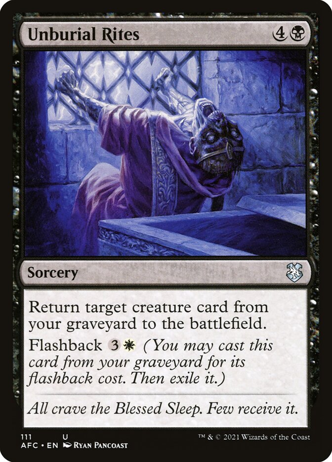 Unburial Rites (111) - Forgotten Realms Commander (AFC)