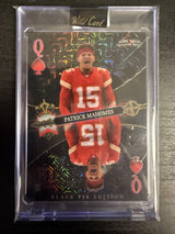 2026 Wild Card 5 Card Draw Stacked Deck Patrick Mahomes Mojo Black  1/1