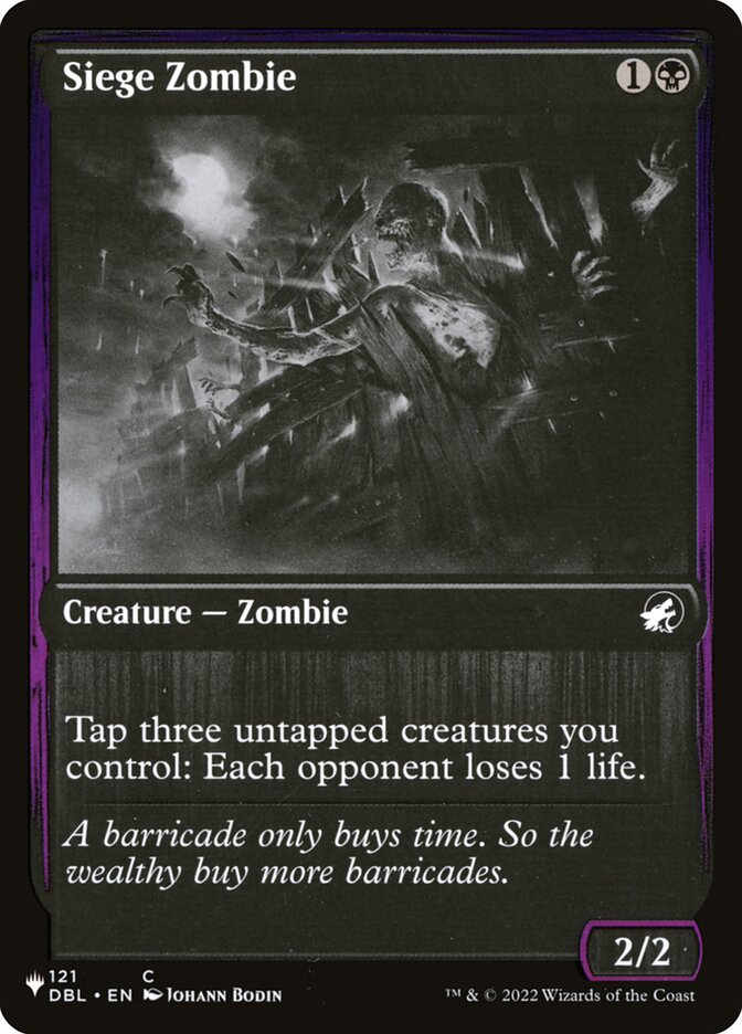 Siege Zombie - The List (PLST)