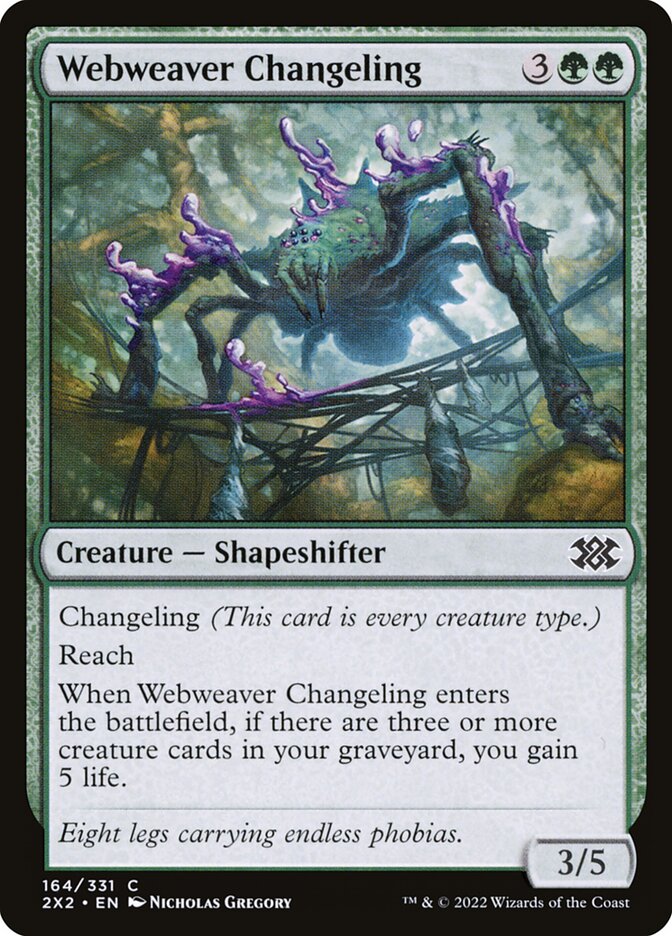 Webweaver Changeling (164) - Double Masters 2022 (2X2)