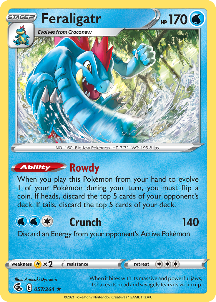 Feraligatr (57/264) - [Reverse Holo] Fusion Strike (FST)