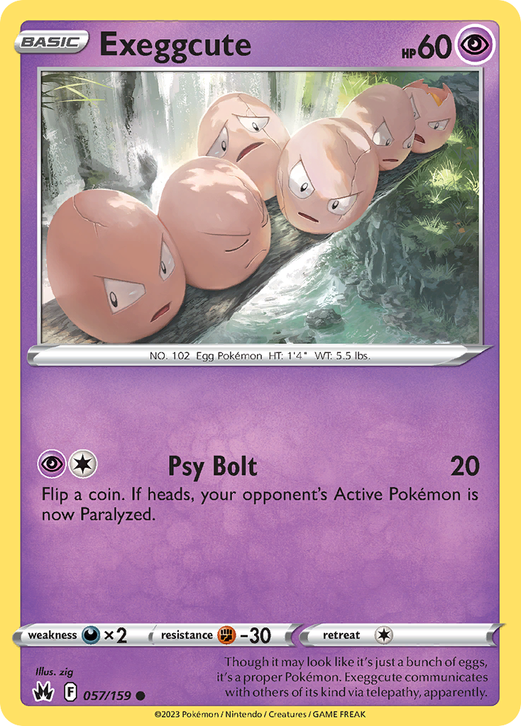 Exeggcute (57/159) - [Reverse Holo] Crown Zenith (CRZ)