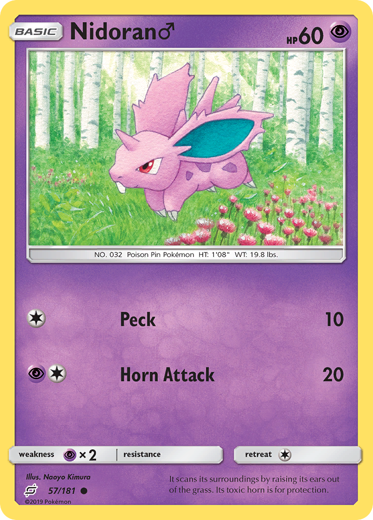 Nidoran M (57/181) - [Reverse Holo] Team Up (TEU)