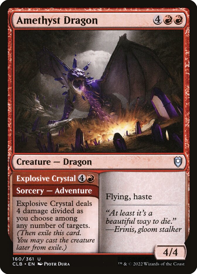 Amethyst Dragon // Explosive Crystal (160) - Commander Legends: Battle for Baldur's Gate (CLB)