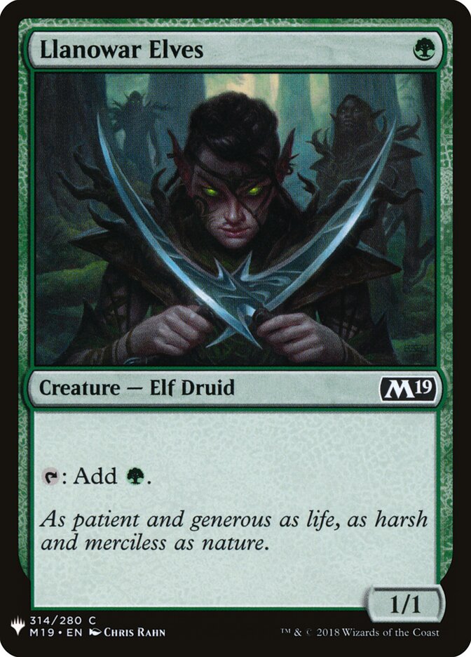 Llanowar Elves (M19-314) - The List (PLST)