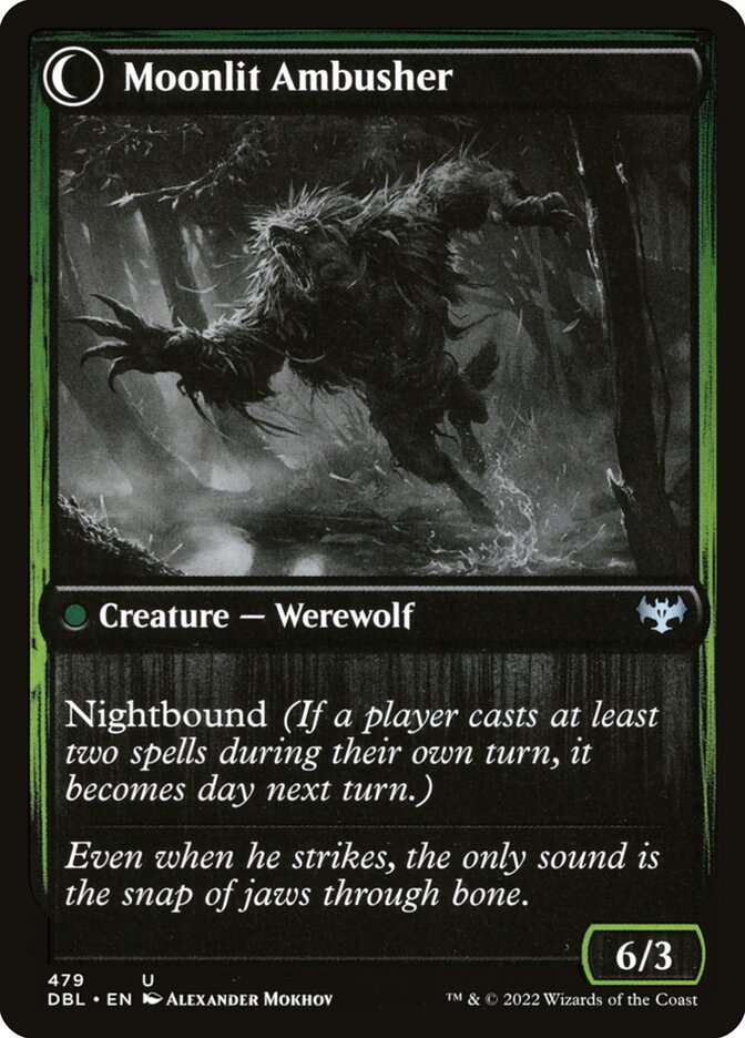 Oakshade Stalker // Moonlit Ambusher (479) - Innistrad: Double Feature (DBL)