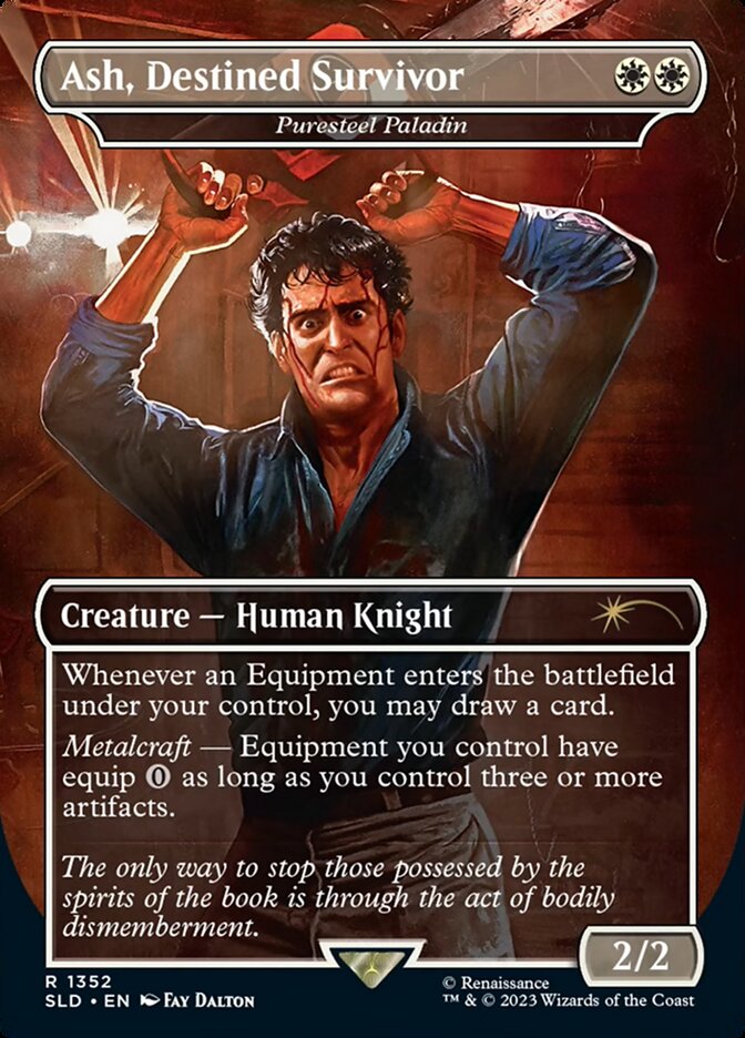Ash, Destined Survivor - Puresteel Paladin (1352) - Secret Lair Drop (SLD)