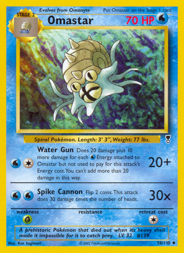 Omastar (58/110) - [Reverse Holo] Legendary Collection (LC)