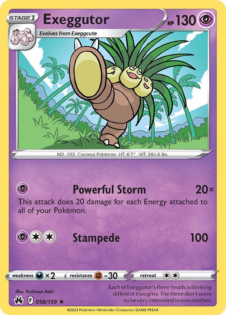 Exeggutor (58/159) - [Reverse Holo] Crown Zenith (CRZ)