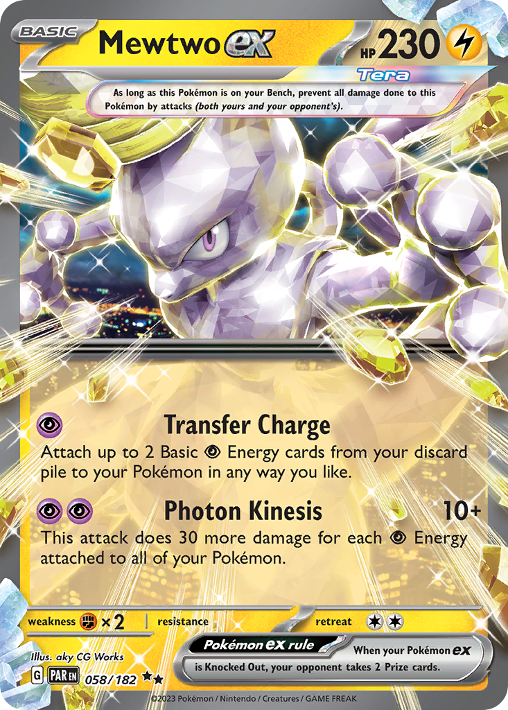 mewtwo holographic card worth Mewtwo ex (58/182)