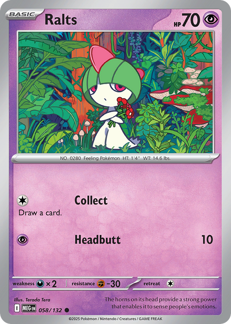 Ralts (58/132) - [Reverse Holo] Mega Evolution (MEG)