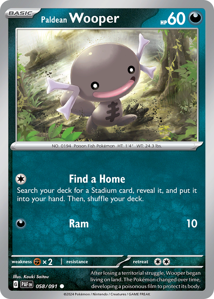 Paldean Wooper (58/91) - Paldean Fates (PAF)