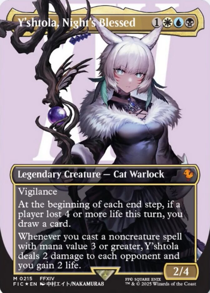 Y'shtola, Night's Blessed (215) - [Surge Foil, Borderless] Final Fantasy Commander (FIC)