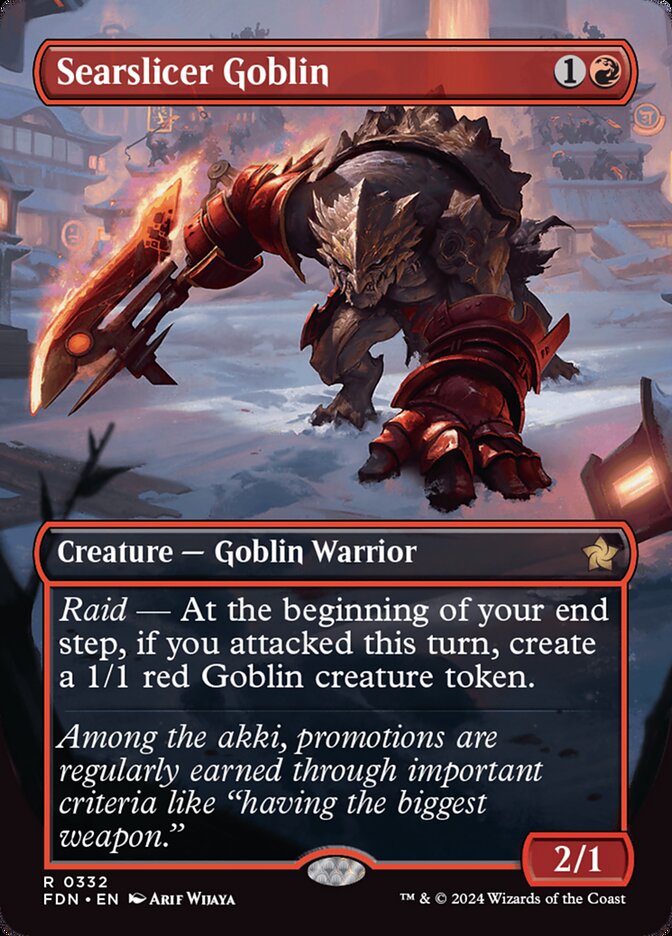 Searslicer Goblin - [Foil, Borderless] Foundations (FDN)