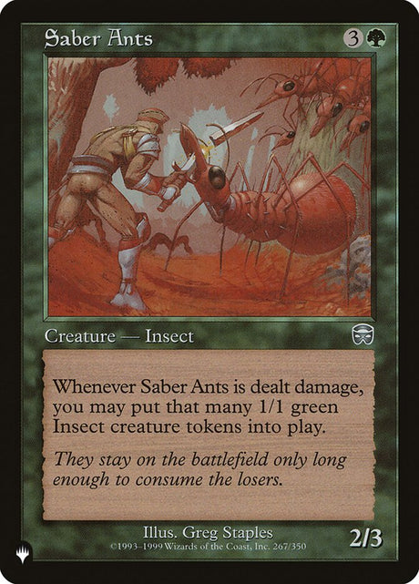 Saber Ants (MMQ-267) - The List (PLST)