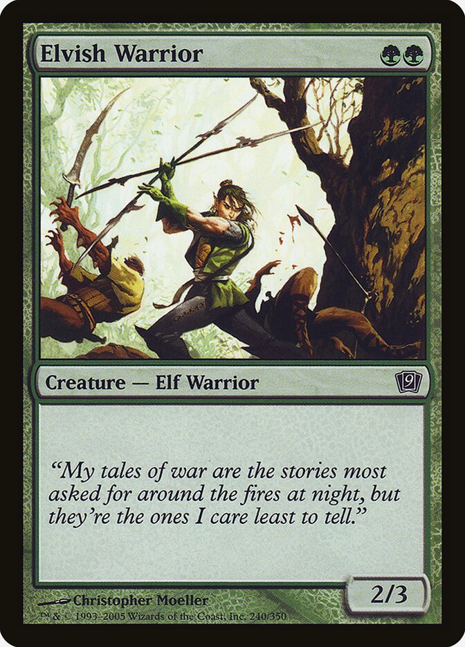 Elvish Warrior (240) - Ninth Edition (9ED)