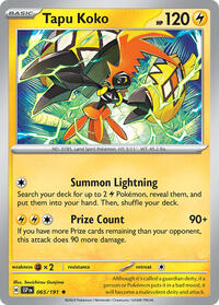 Tapu Koko Non Holo (65) - Deck Exclusives (PR)