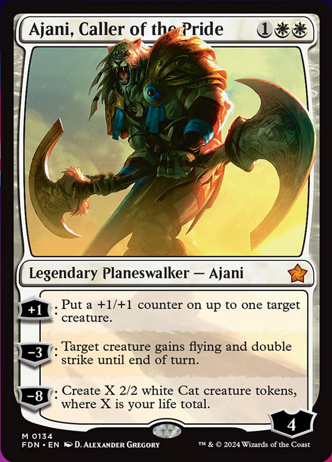 Ajani, Caller of the Pride - [Foil] Foundations (FDN)