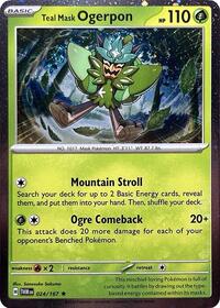 Teal Mask Ogerpon - 024/167 (Cosmos Holo) (24) - Miscellaneous Cards & Products (MCAP)