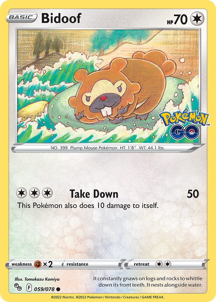 Bidoof (59/78) - [Reverse Holo] Pokemon GO (PGO)
