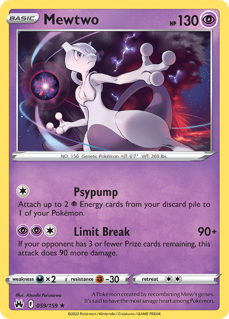 Mewtwo (59/159) - [Reverse Holo] Crown Zenith (CRZ)