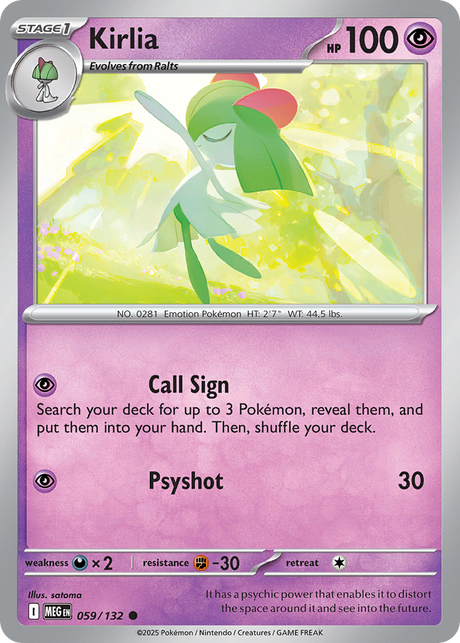 Kirlia (59/132) - [Reverse Holo] Mega Evolution (MEG)