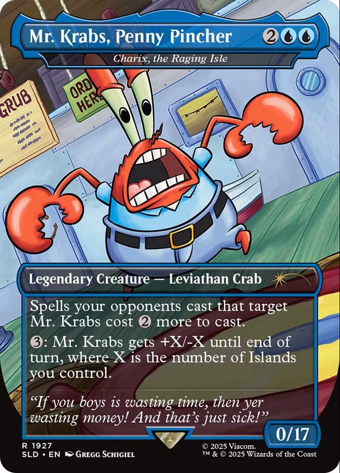 Mr. Krabs, Penny Pincher - Charix, the Raging Isle (1927) - Secret Lair Drop (SLD)