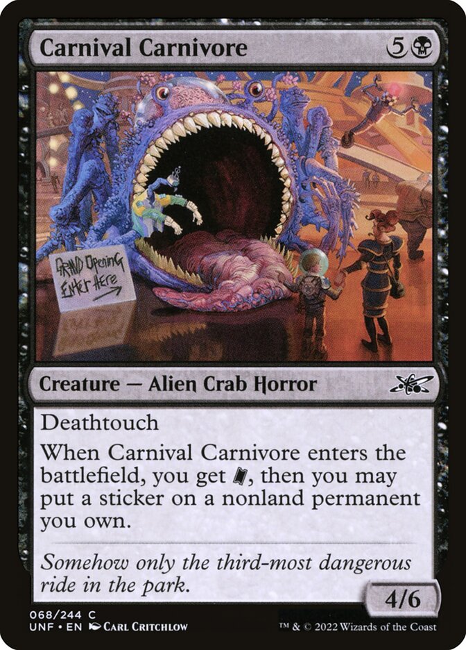 Carnival Carnivore (68) - Unfinity (UNF)