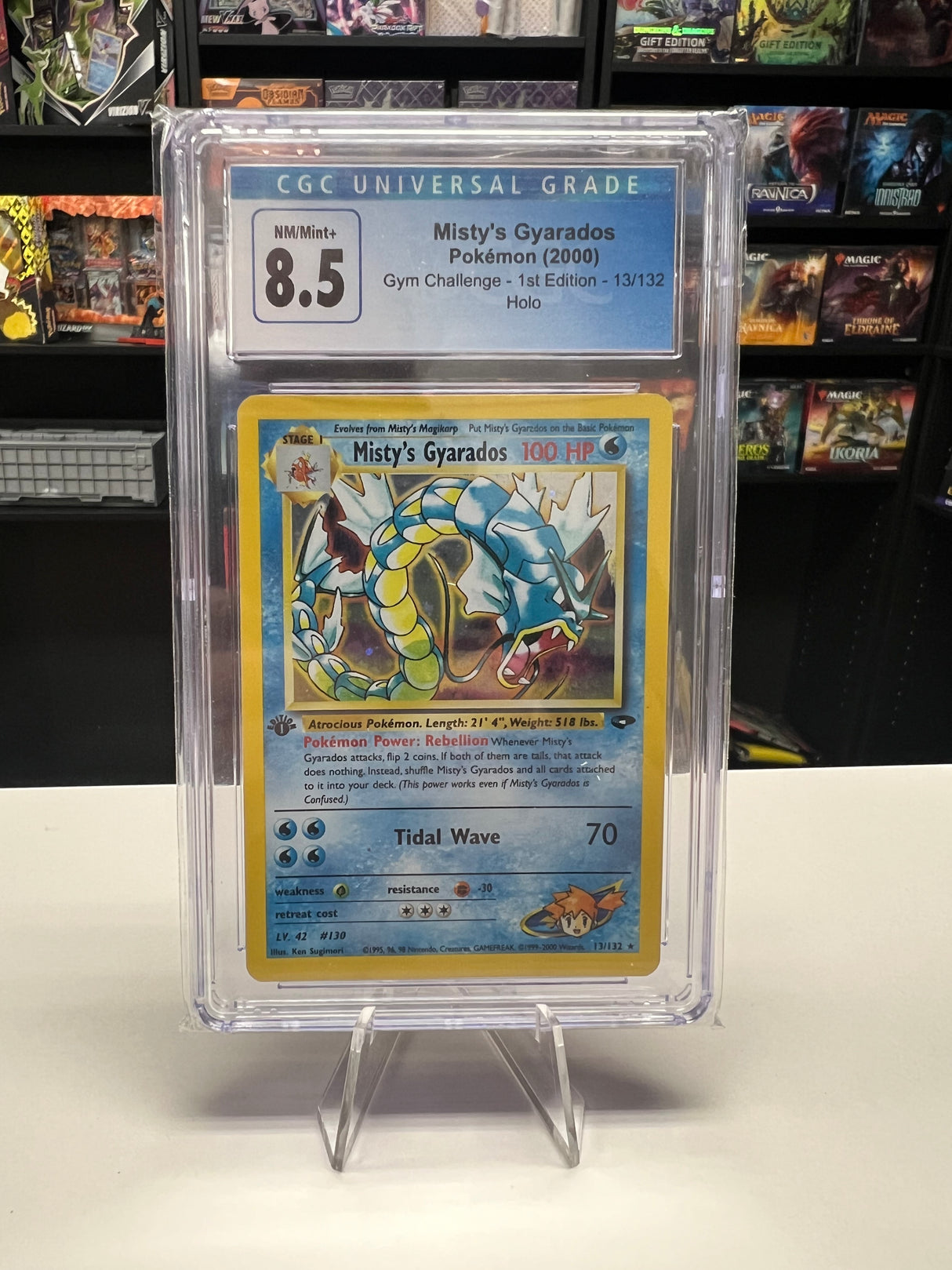 Misty's Gyarados - [Holo, Graded CGC 8.5] Gym Challenge (G2)
