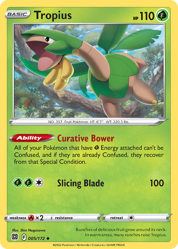 Tropius (5/172) - [Reverse Holo] Brilliant Stars (BRS)