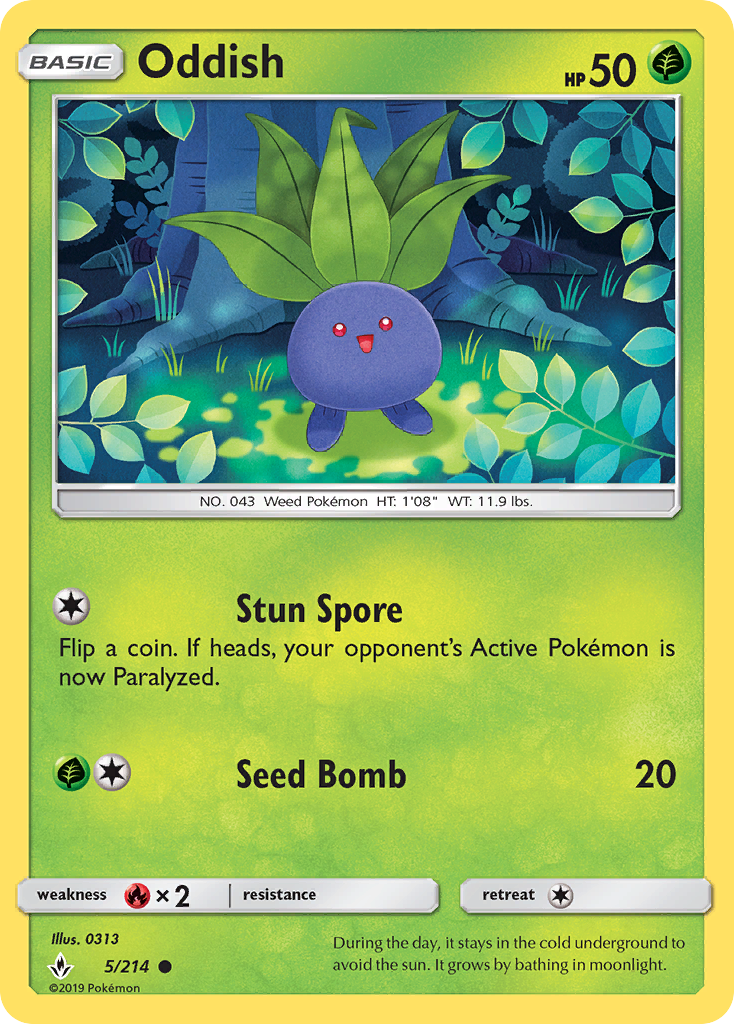 Oddish (5/214) - Unbroken Bonds (UNB)