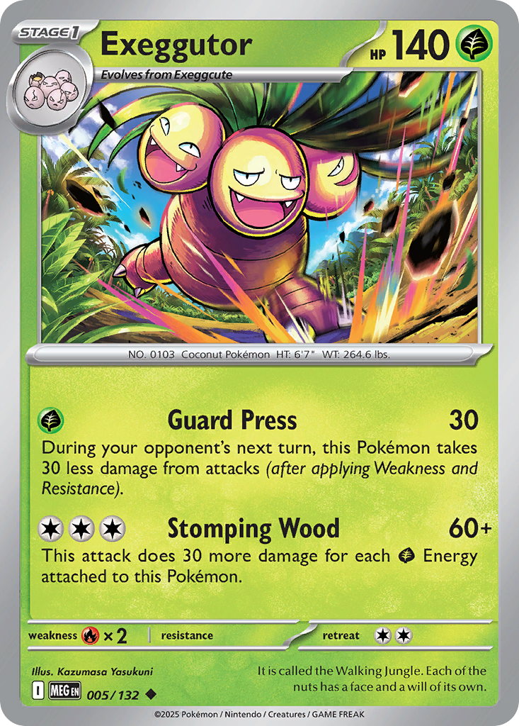 Exeggutor (5/132) - [Reverse Holo] Mega Evolution (MEG)