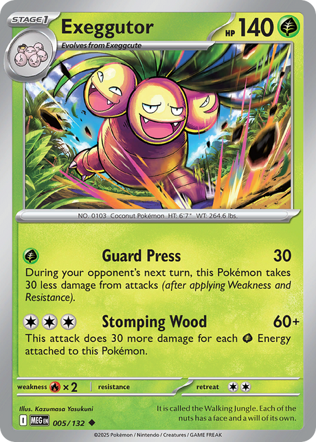Exeggutor (5/132) - [Reverse Holo] Mega Evolution (MEG)