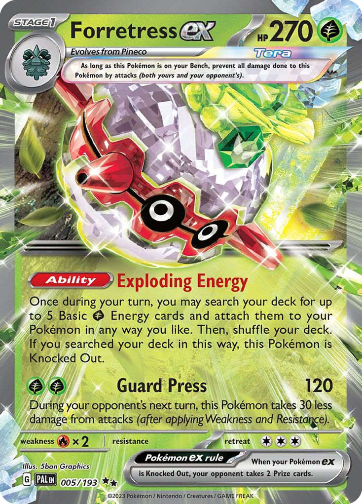 Forretress ex (5/193) - [Holo Foil] Paldea Evolved (PAL)