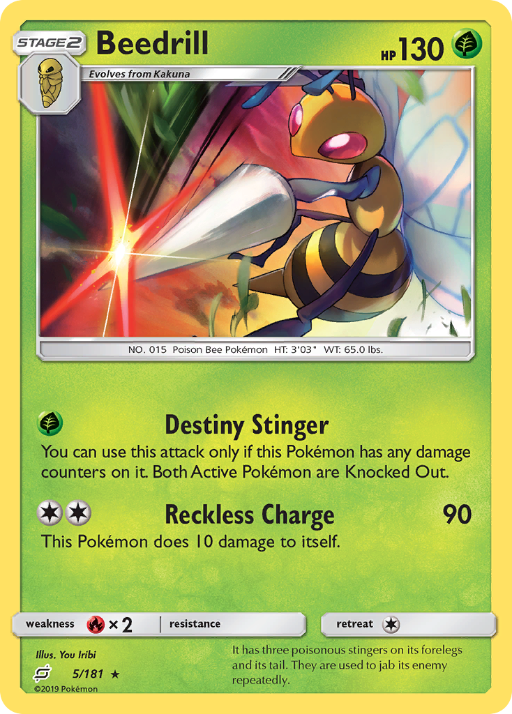 Beedrill (5/181) - [Reverse Holo] Team Up (TEU)