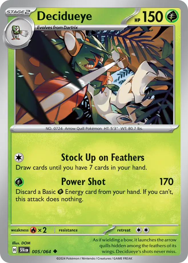 Decidueye (5/64) - [Reverse Holo] Shrouded Fable (SFA)