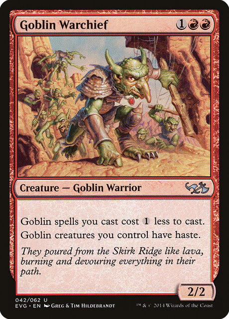 Goblin Warchief (42) - Duel Decks Anthology: Elves vs. Goblins (EVG)